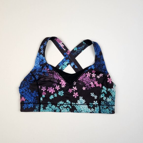 Lululemon In A Flash Sports Bra in Petal Pop Floral sz 10 - Picture 1 of 7